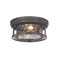 Z-Lite Clarion 2 Light Flush Mount, Bronze & Inner Clear Water & Outer Clear 493F2-BRZ - alternate 1